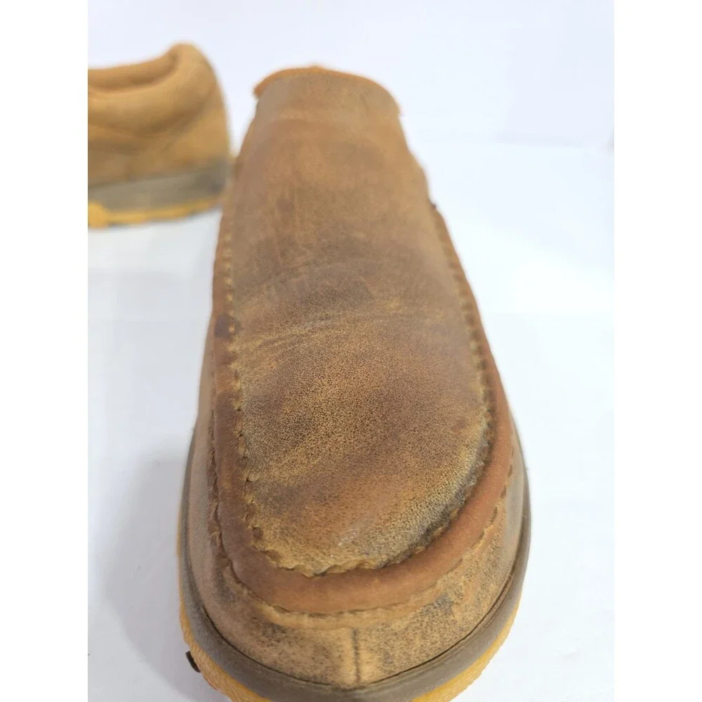 Twisted X Mens Oiled Leather Driving Moc Bomber MXC003 SZ 9.5 M Slip On Shoes